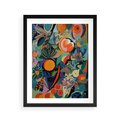 Plakat w ramie 40x50 - Echa Nietuzinkowych Wzorców - abstrakcyjny obraz olejny, jak picasso - rama czarna
