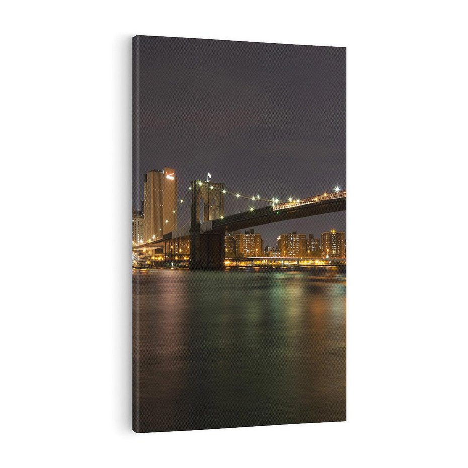 Obraz na płótnie 50x70 - Most nad nowojorską panoramą - most, Nowy Jork