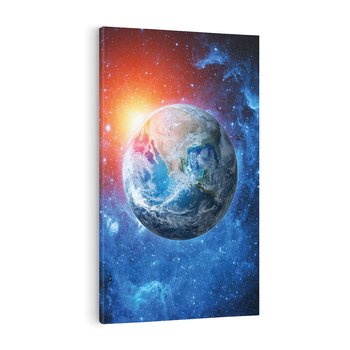 Obraz na płótnie 80x120 - Planeta w nieskończoności - ziemia, kosmos