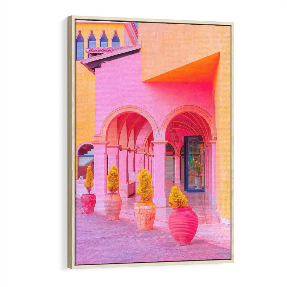 Obraz w ramie 80x120 - Marokańskie pastele - marokański, pastele - rama drewno