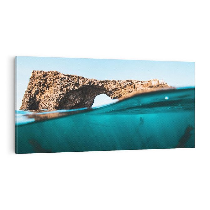 Obraz na płótnie 100x50 - Tajemnicza Podwodna Kraina - fotografia, podwodna jaskinia