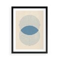 Plakat w ramie 50x70 - Wnętrza Refleksji - geometryczne kształty, koła - rama czarna