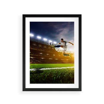 Plakat w ramie 30x40 - Gol! Magia piłki nożnej - gol, piłka - rama czarna