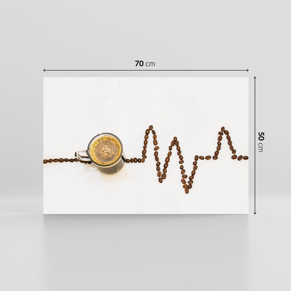 Obraz na płótnie 70x50 - Aromatyczna kawa: Złoto ziaren - kawa, ziarna