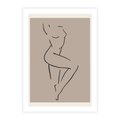 Plakat bez ramy 30x40 - Zanikająca Wyobraźnia - mnimalistyczny akt, beżowa tonacja