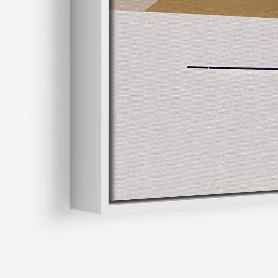 Obraz w ramie 120x80 - Sztuka Abstrakcji - geometryczne kształty, kolorowe prostokąty - rama biała