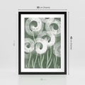 Plakat w ramie 30x40 - Spokojne Plamy Natury - zielony plakat, roślinne motywy - rama czarna