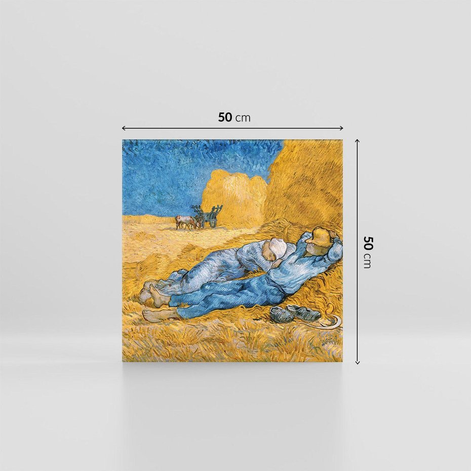 Obraz na płótnie 50x50 - "The Siesta " (1890) Vincent van Gogh - Reprodukcja - reprodukcja, obraz na płótnie