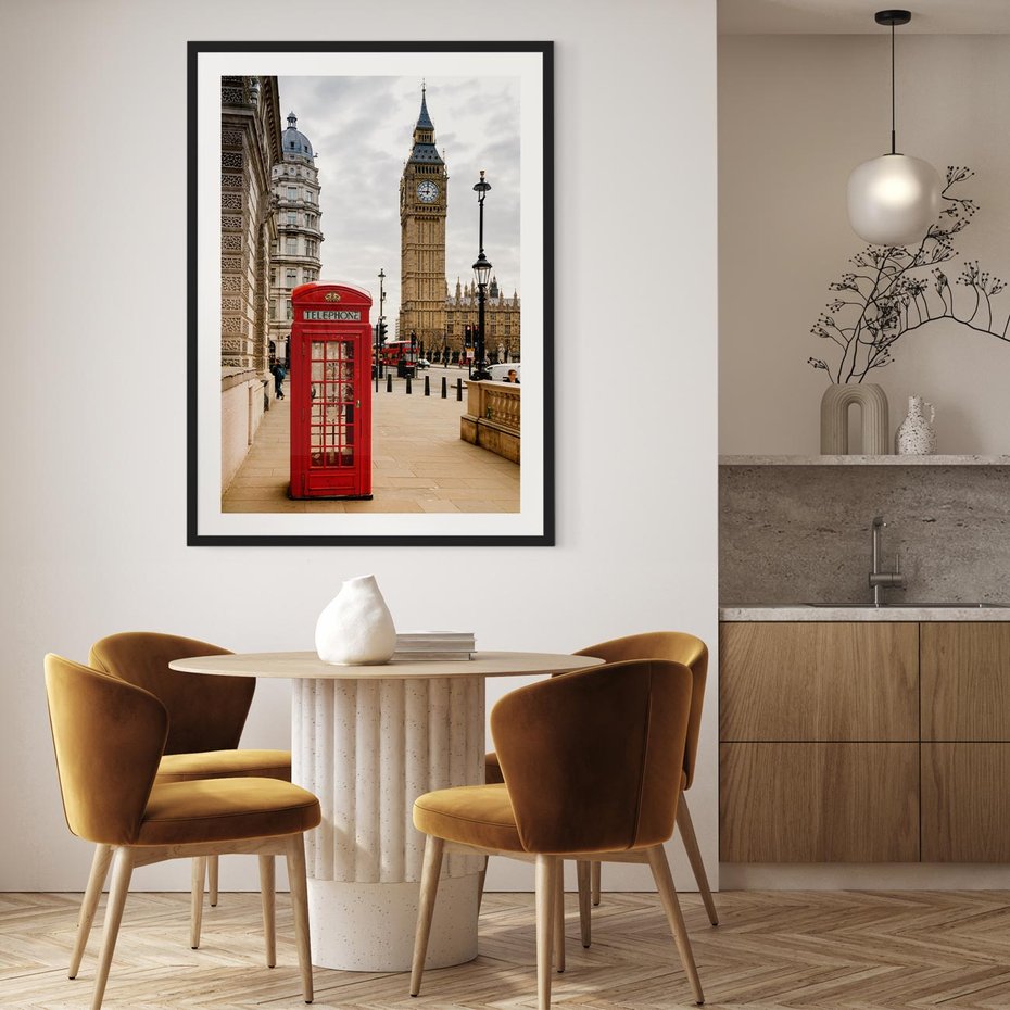 Plakat bez ramy 50x70 - Symbol Big Benu - Londyn, budka