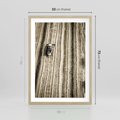 Plakat w ramie 50x70 - Sepia na Polu - kombajn, pole - rama drewno