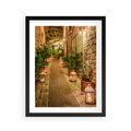Plakat w ramie 40x50 - Perspektywa Uliczki Miejskiej - uliczka, perspektywa - rama czarna