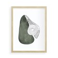 Plakat w ramie 50x70 - Owocowe Boho Inspiracje - minimalistyczny plakat, gruszka - rama drewno