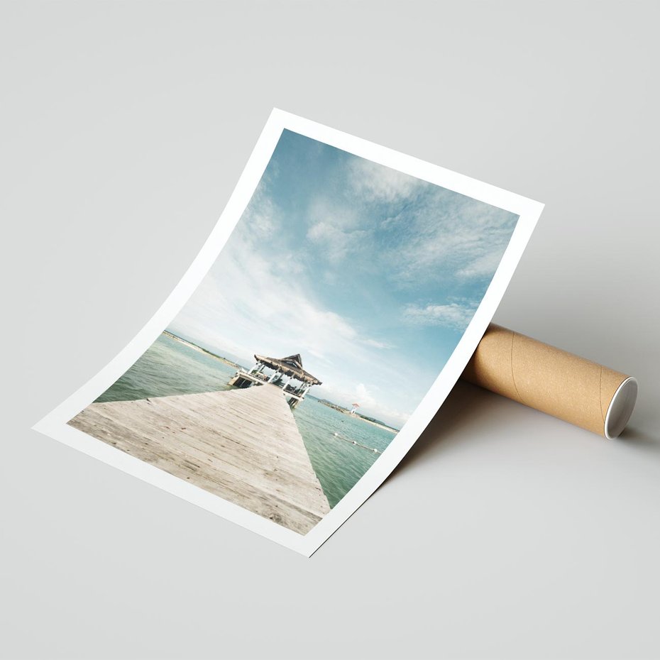 Plakat bez ramy 21x30 - Magia Morza i Piękno Plaży - Hawaje, morze