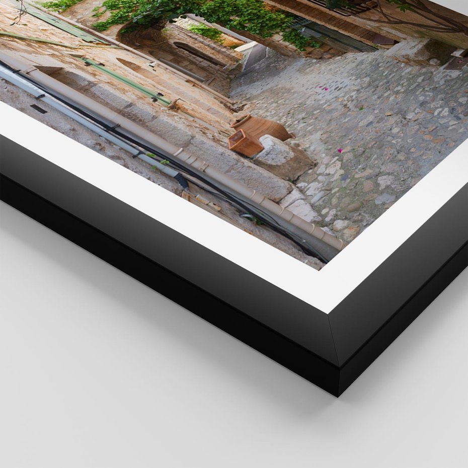 Plakat w ramie 40x50 - Ścieżka W Nieskończoność - uliczka, perspektywa - rama czarna