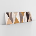 Obraz na płótnie 120x40 - Odblaski niespełnionych marzeń - kompozycja z trójkątów, mix kolorów ziemi