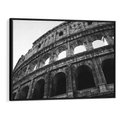 Obraz w ramie 100x70 - Koloseum w Czarnej Bieli - antyczna architektura, koloseum - rama czarna
