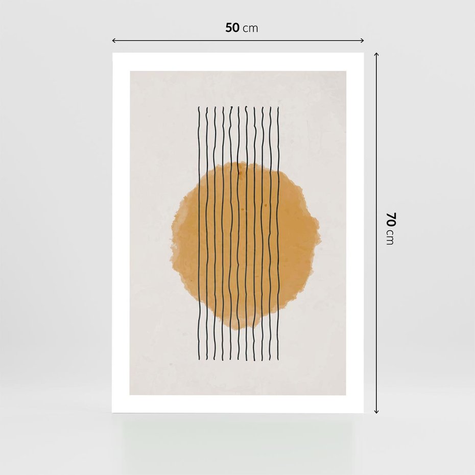 Plakat bez ramy 50x70 - Taniec Emocji - abstrakcyjne akwarelowe plamy, nieregularne kreski