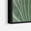 Obraz w ramie 50x50 - Zieleń Kształtująca Spokój - zielony plakat, roślinne inspiracje - rama czarna