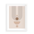 Plakat w ramie 50x70 - Strukturalne Kształty Postępu - boho plakat, minimalizm - rama biała