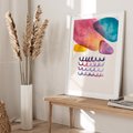 Plakat bez ramy 21x30 - Impresje Akwarelowej Przestrzeni - kolorowe pastelowe plamy, rozmyte żywe kolory