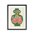 Plakat w ramie 30x40 - Kreatywne Impulsy - boho styl, wazon - rama czarna