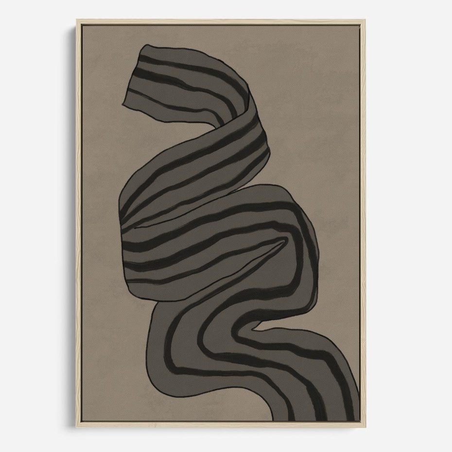 Obraz w ramie 70x100 - Niezwykłe Przesilenia - nowoczesna geometryczna sztuka, loftowe wnętrze - rama drewno