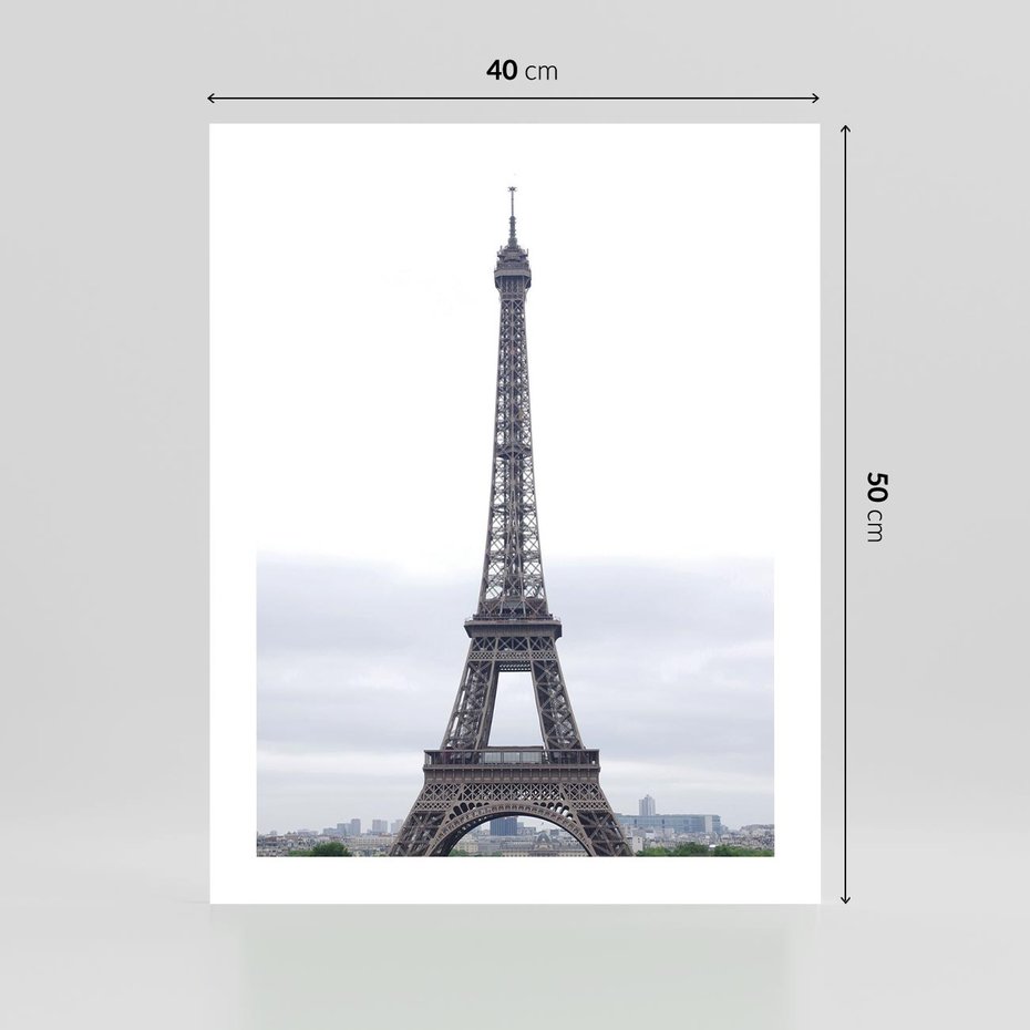 Plakat bez ramy 40x50 - Eiffla w mglistym świetle - Eiffla, Paryż