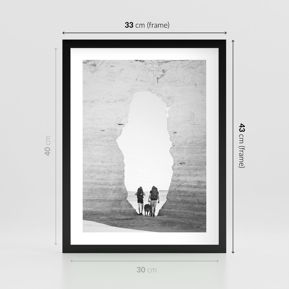 Plakat w ramie 30x40 - Podróżna Eksploracja - Echa Przygody - rama czarna