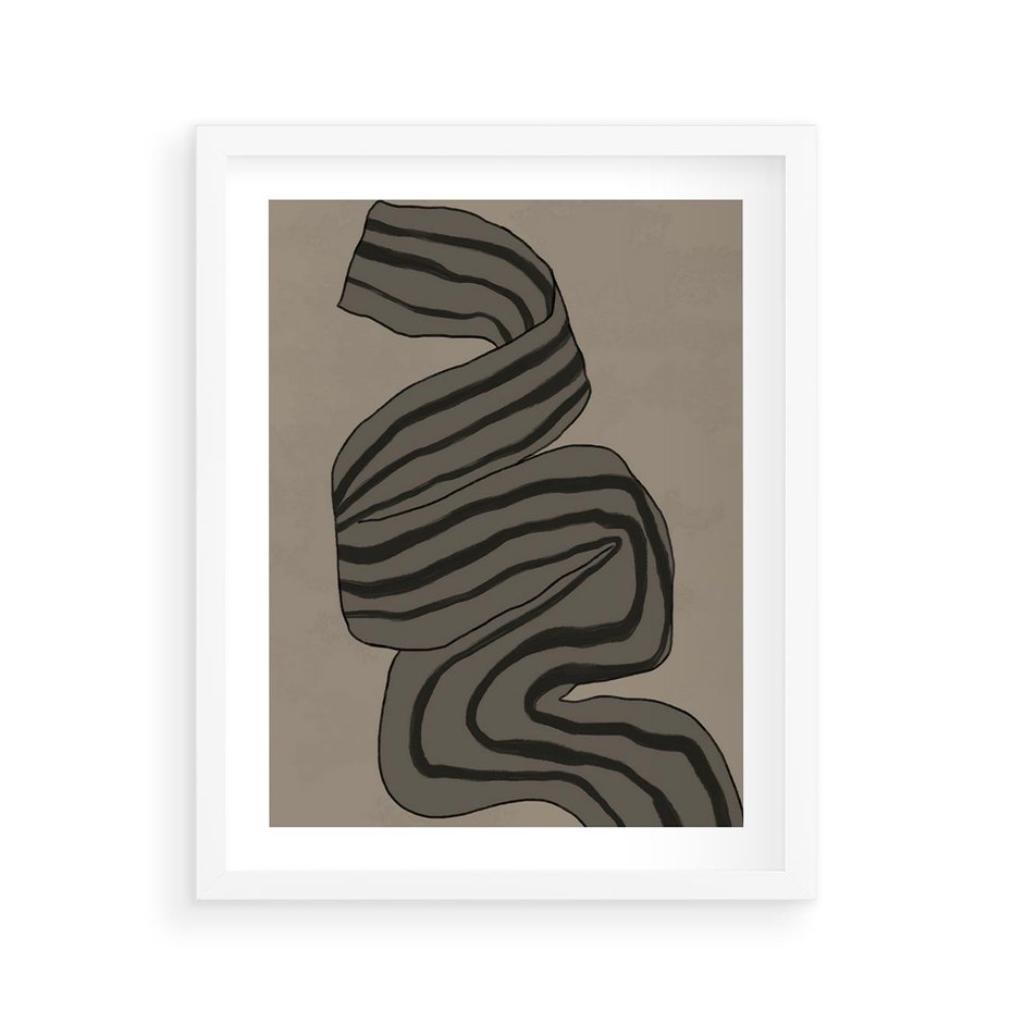 Plakat w ramie 40x50 - Niezwykłe Przesilenia - nowoczesna geometryczna sztuka, loftowe wnętrze - rama biała