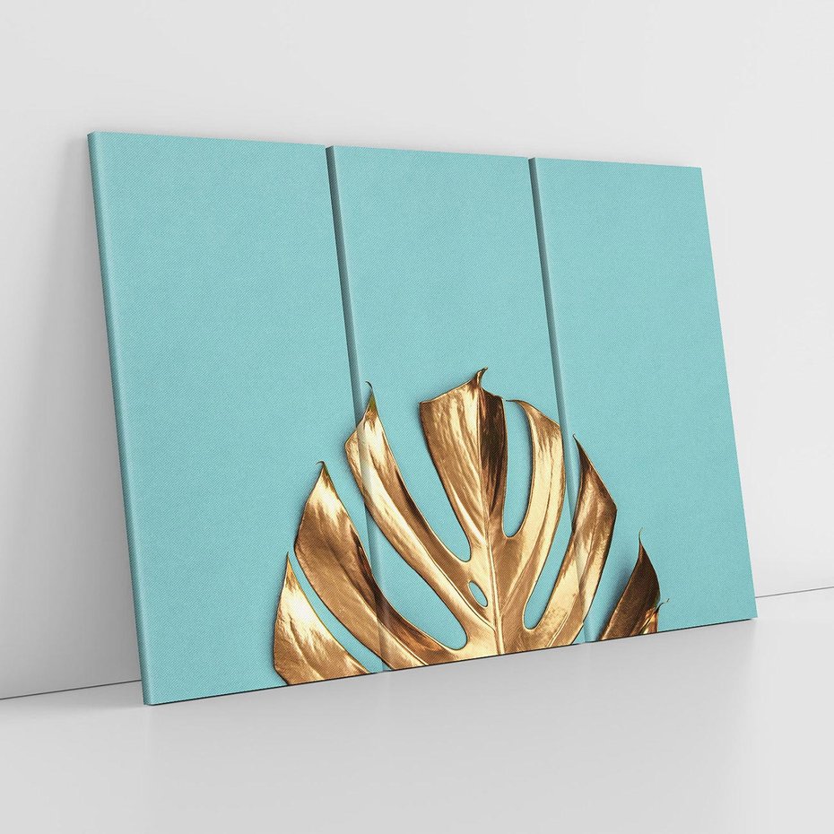 Obraz na płótnie 120x80 - Piękno Natury - złote, liście