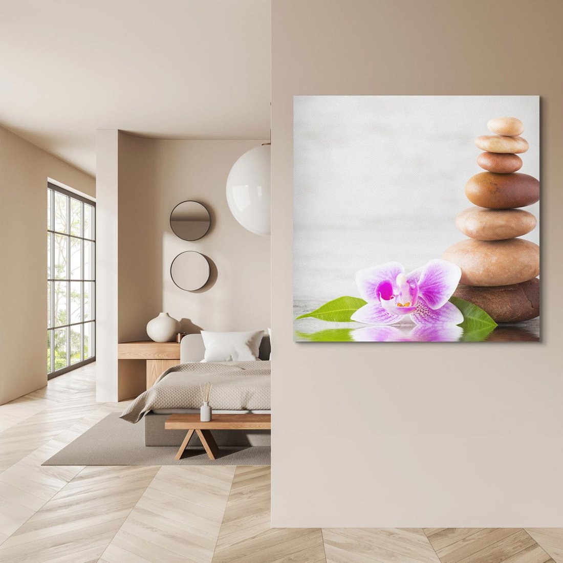 Obraz na płótnie 70x70 - Spa japońskie: sztuka relaksu - spa, japońskie