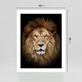 Plakat bez ramy 40x50 - Król zwierząt w majestatycznym stylu - lew, król