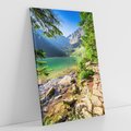 Obraz na płótnie 80x120 - Mistyczna Przyroda - góry, jezioro