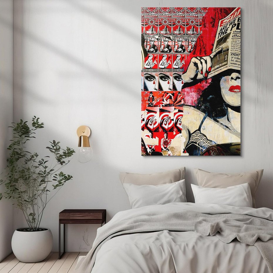 Obraz na płótnie 50x70 - Eksploracja kolorowego graffiti - graffiti