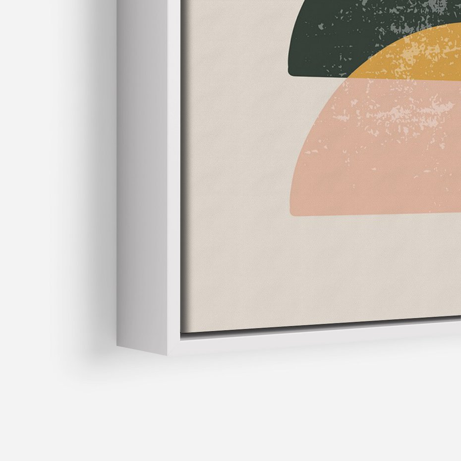 Obraz w ramie 50x70 - Energetyczne Wzory - nowoczesny plakat, abstrakcyjne kształty - rama biała