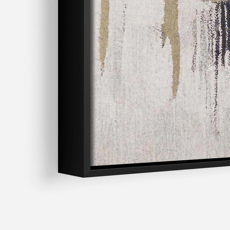 Obraz w ramie 50x50 - Odyseja w świetle i cieniu - abstrakcja, porysowana ściana - rama czarna