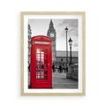 Plakat w ramie 50x70 - Budka w Londynie - Londyn, budka - rama drewno