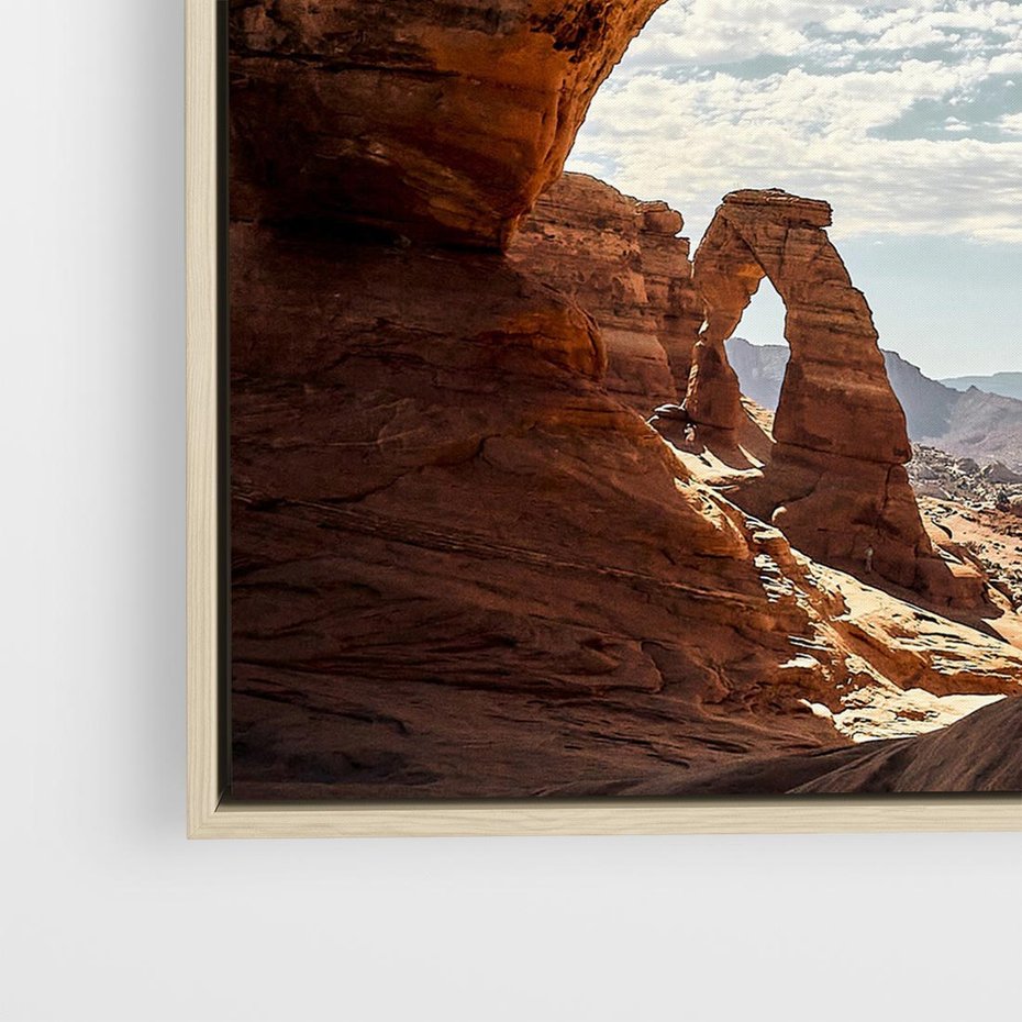 Obraz w ramie 80x80 - Magia pustynnego kanionu - pustynia, kanion - rama drewno