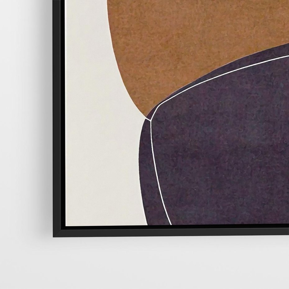 Obraz w ramie 50x50 - Rozkwitające Przenikające Formy - abstrakcyjny obraz, geometryczne formy - rama czarna