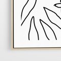Obraz w ramie 80x120 - Konturem Naznaczone - mroczna sztuka, minimalizm - rama drewno