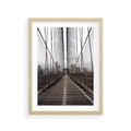 Plakat w ramie 30x40 - Nowoczesna Linia - most, nowoczesna - rama drewno