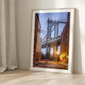 Plakat w ramie 50x70 - Most w mieście - most, miasto - rama drewno