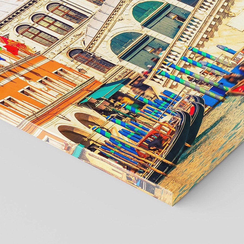 Obraz na płótnie 150x50 - Romantyczna przejażdżka gondolą w Wenecji - Wenecja, gondola