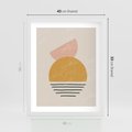 Plakat w ramie 40x50 - Krótka Forma - abstrakcyjna sztuka, boho kształty - rama biała