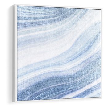 Obraz w ramie 80x80 - Abstrakcyjna akwarela - abstrakcja, akwarela - rama biała