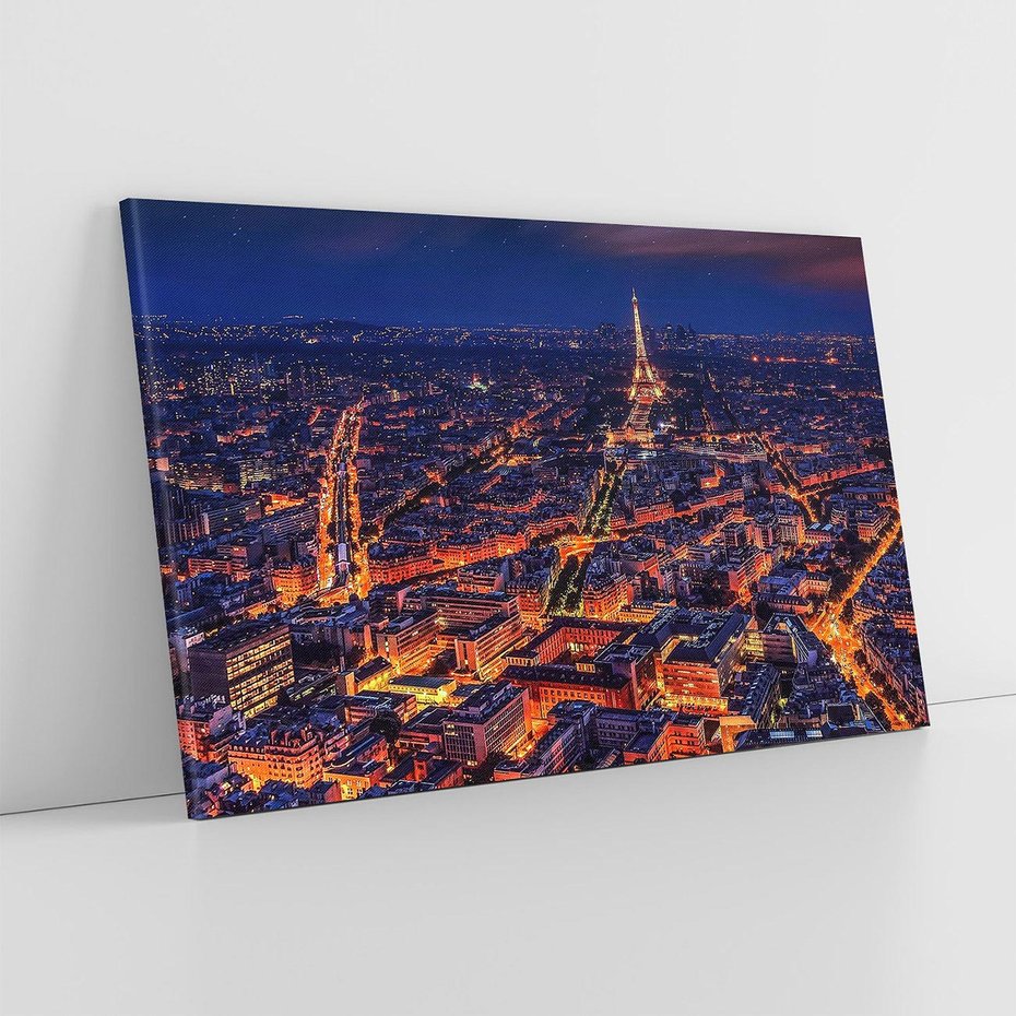 Obraz na płótnie 120x80 - Nocne impresje Paryża - Paryż, noc