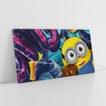 Obraz na płótnie 140x70 - Świat minionków w graffiti - minionek, graffiti