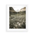 Plakat w ramie 40x50 - Nostalgiczne Góry - górski krajobraz, łaka w górach - rama biała