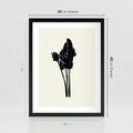 Plakat w ramie 30x40 - Elegancja Palm - nowoczesna sztuka, minimalistyczny styl - rama czarna