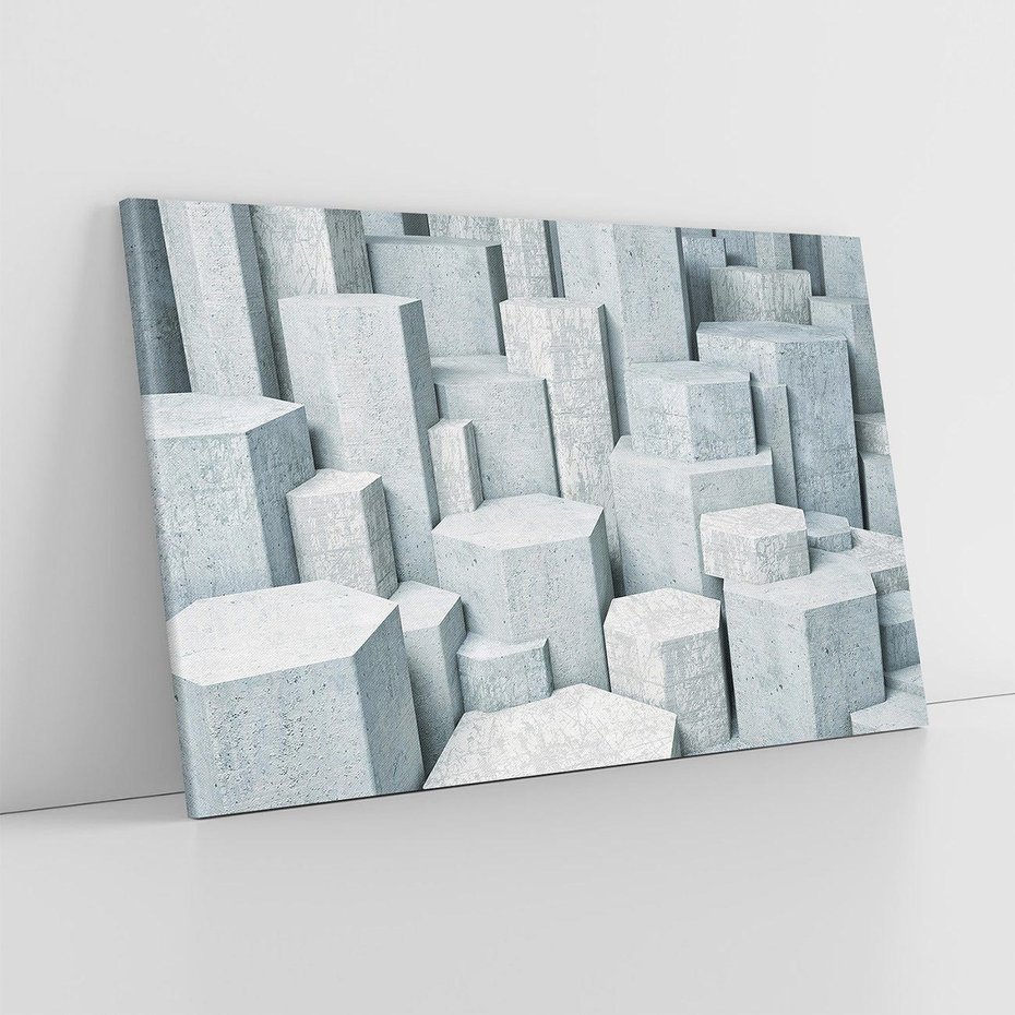 Obraz na płótnie 100x70 - Wymiarowe abstrakcje ożywiające przestrzeń - 3D, abstrakcja